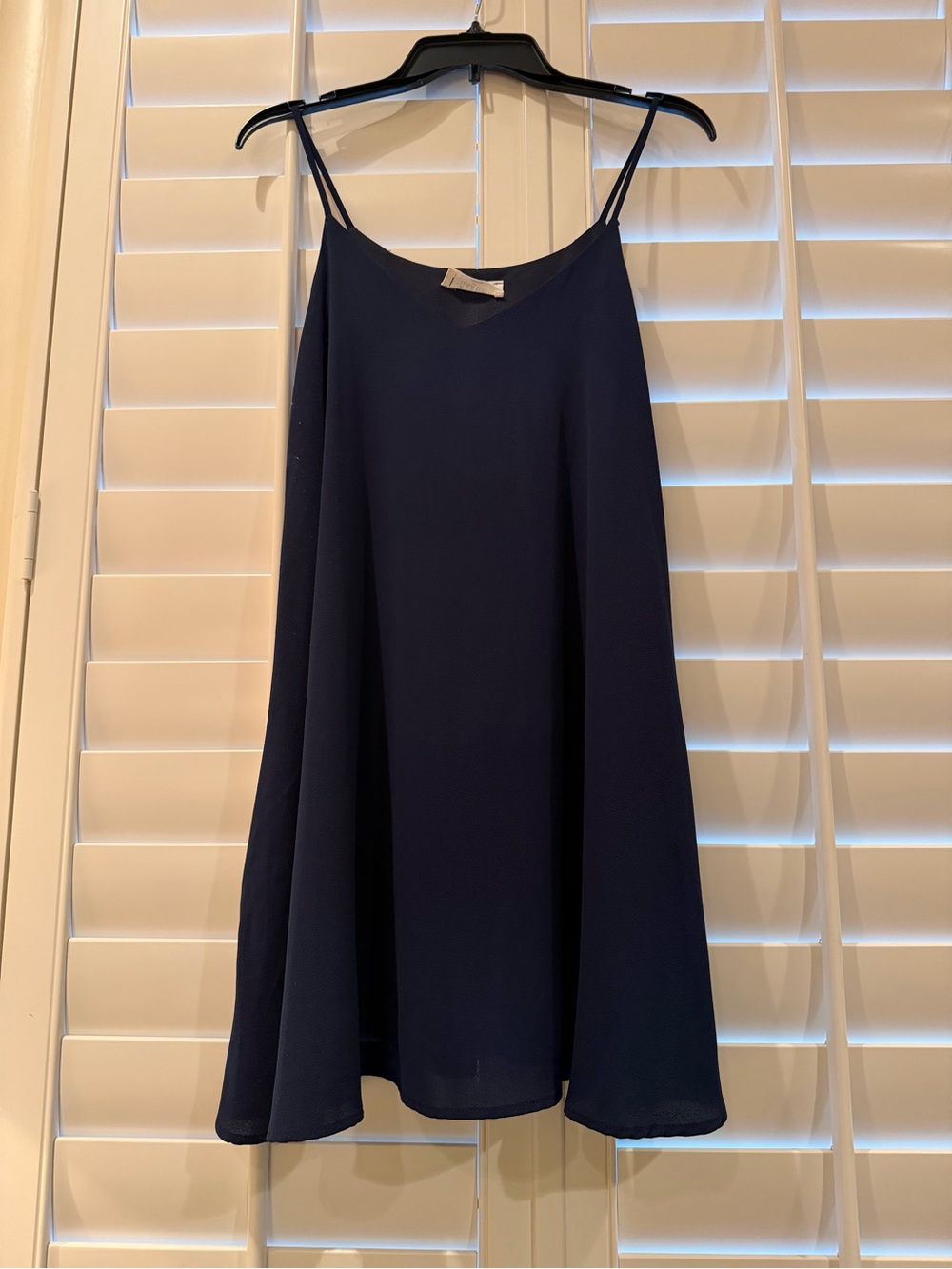 Navy Spaghetti-Strap Swing Dress - Women size Small